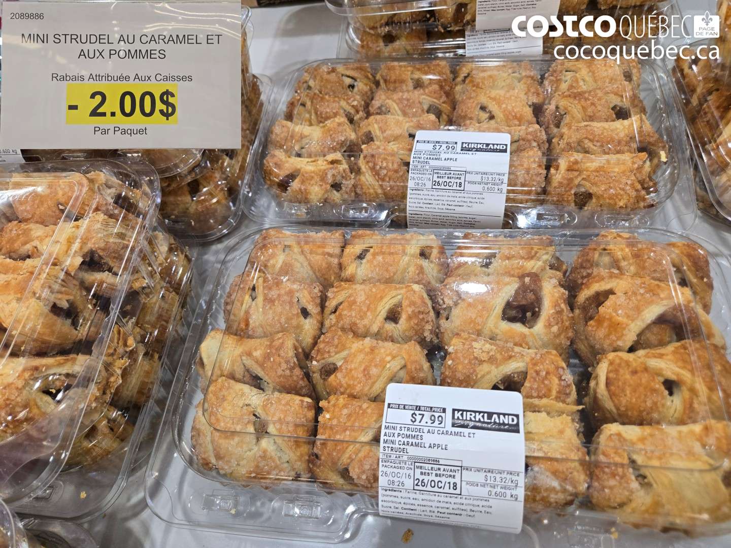 2089886 MINI STRUDEL AU CARAMEL ET AUX POMMES ($2.00 INSTANT SAVINGS)