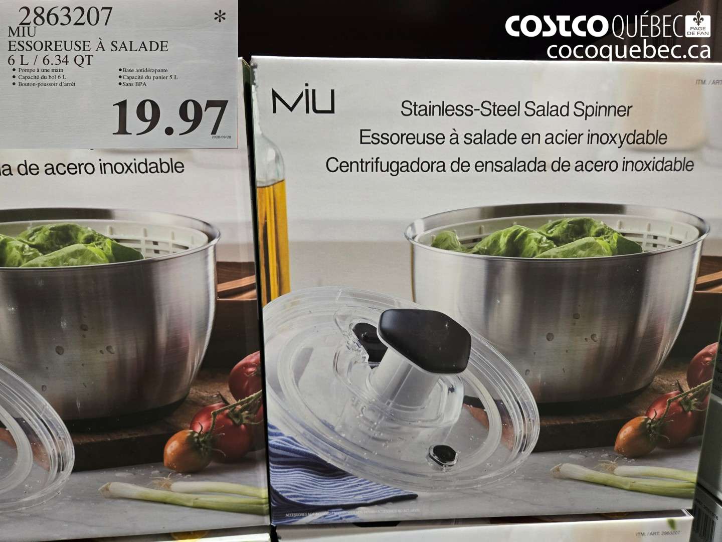 2863207 MIU ESSOREUSE À SALADE 6 L / 6.34 QT $19.97