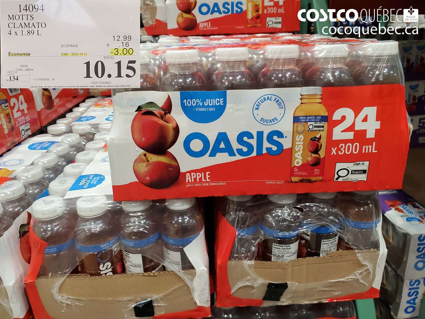14094 MOTTS CLAMATO 4 X 1.89 L ($3.00 INSTANT SAVINGS EXPIRES ON 2026-10-11) $10.15