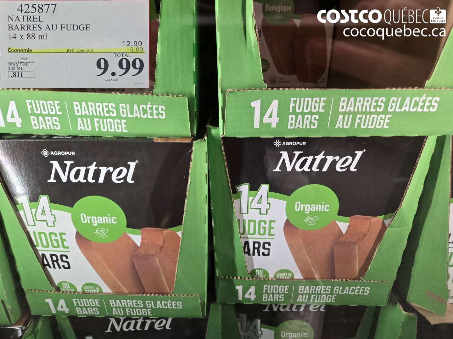 425877 NATREL BARRES AU FUDGE ($3.00 INSTANT SAVINGS EXPIRES ON 2026-10-25) $9.99