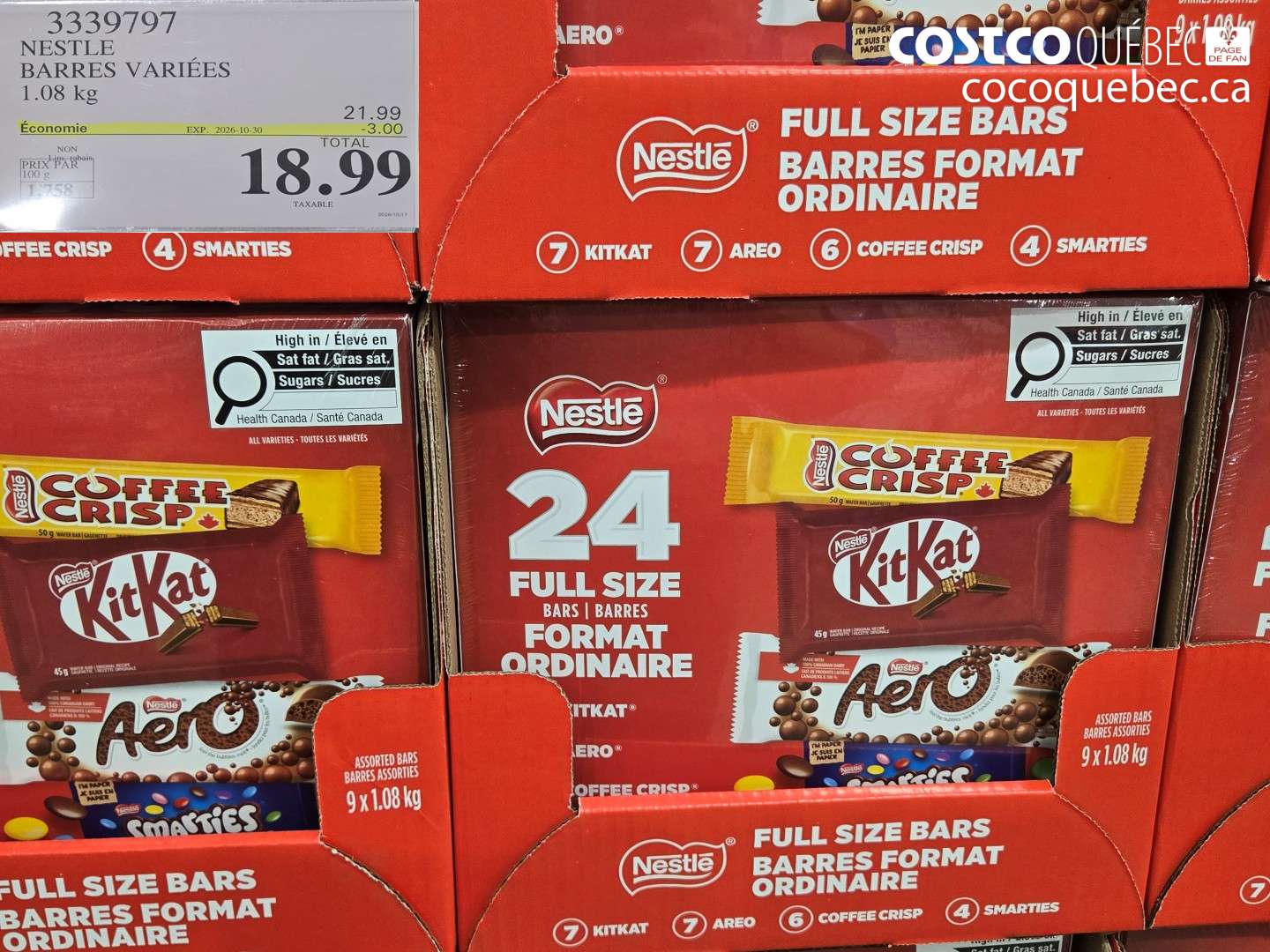 3339797 NESTLE BARRES VARIÉES ($3.00 INSTANT SAVINGS EXPIRES ON 2026-10-30) $18.99