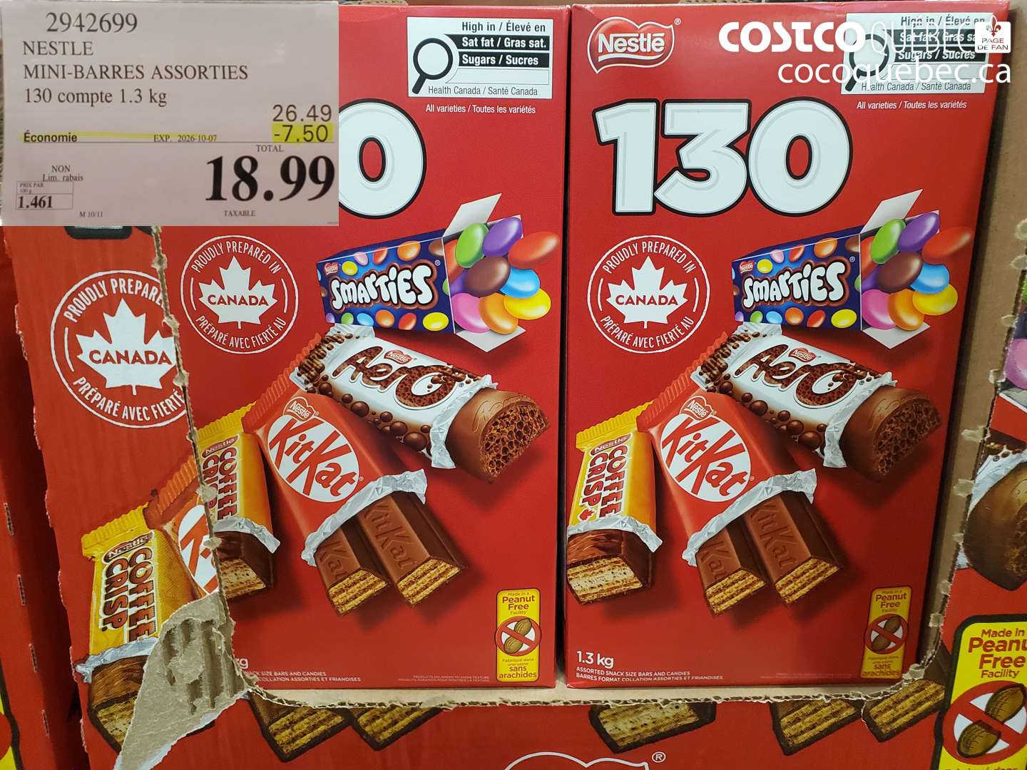 2942699 NESTLE MINI-BARRES ASSORTIES ($7.50 INSTANT SAVINGS EXPIRES ON 2026-10-07) $18.99
