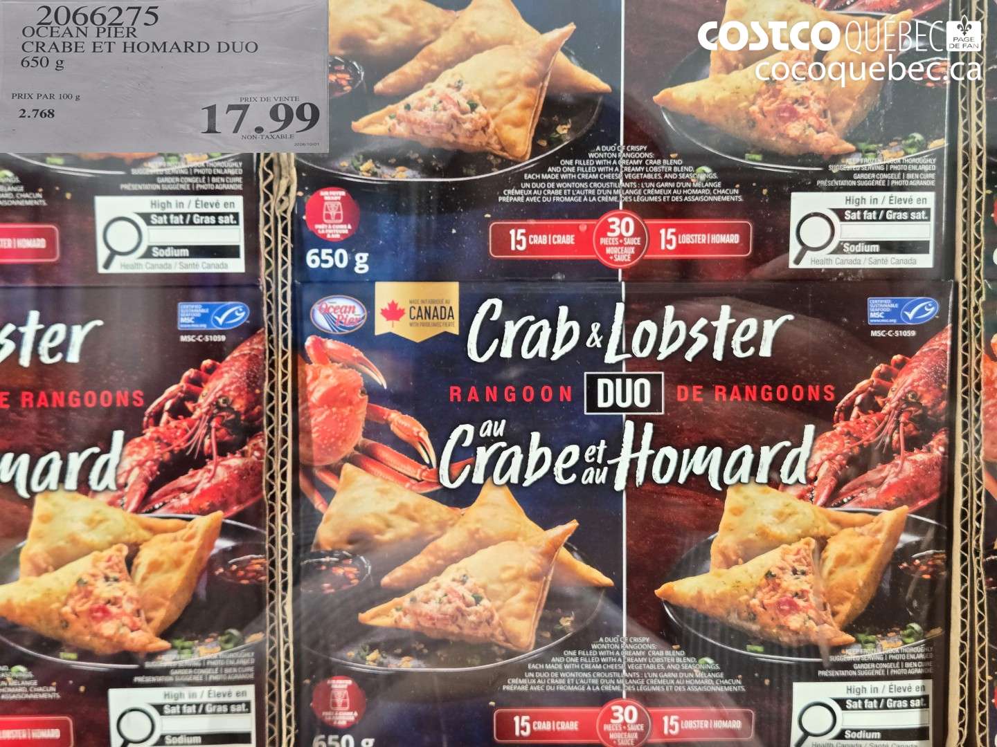 2066275 OCEAN PIER CRABE ET HOMARD DUO $17.99