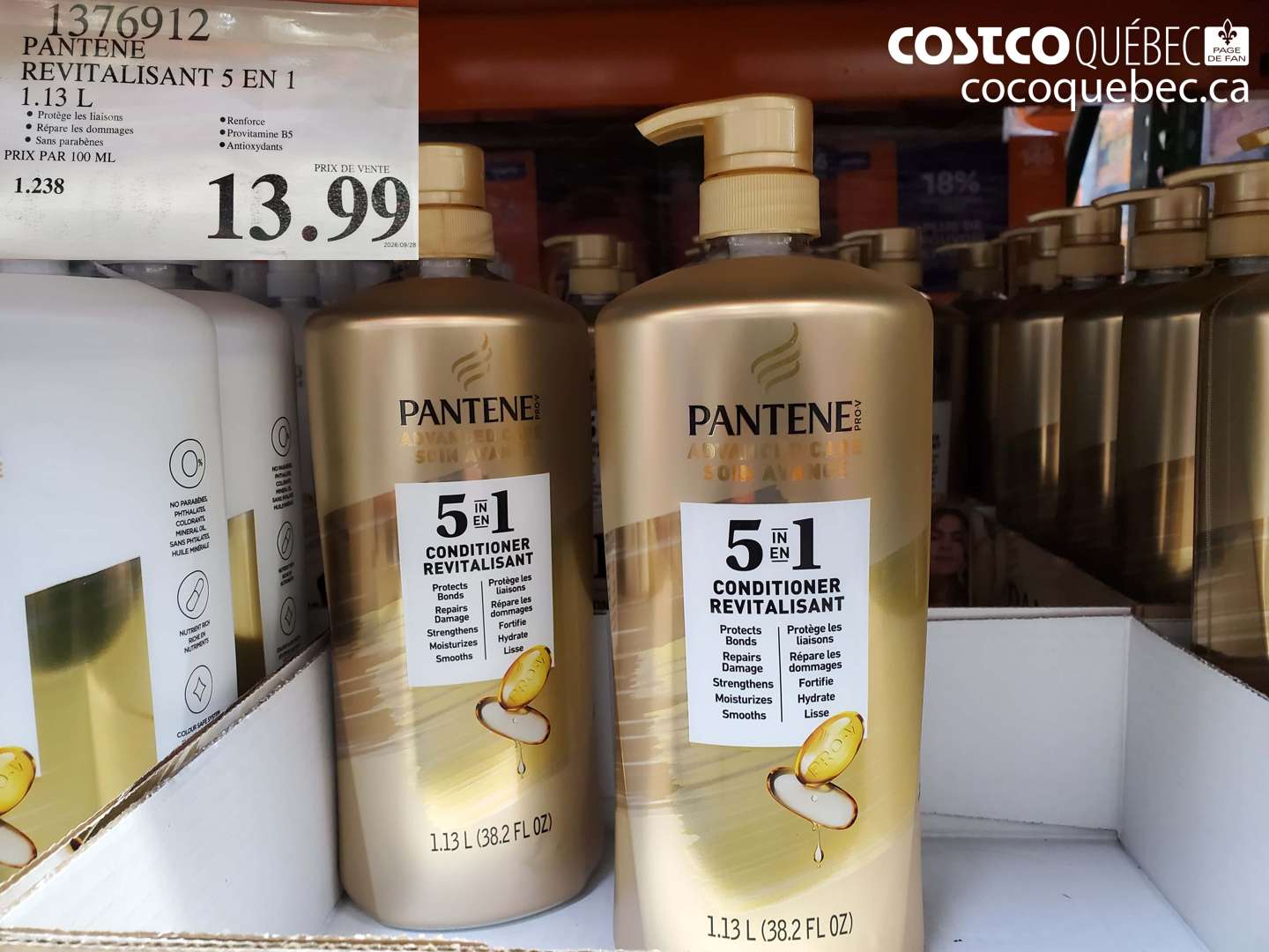 1376912 PANTENE REVITALISANT 5 EN 1 1.13 L $13.99