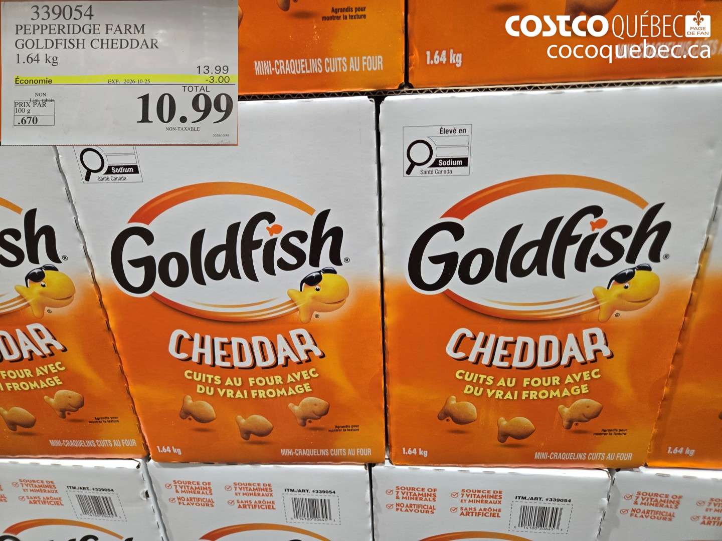 339054 PEPPERIDGE FARM GOLDFISH CHEDDAR ($3.00 INSTANT SAVINGS EXPIRES ON 2026-10-25) $10.99