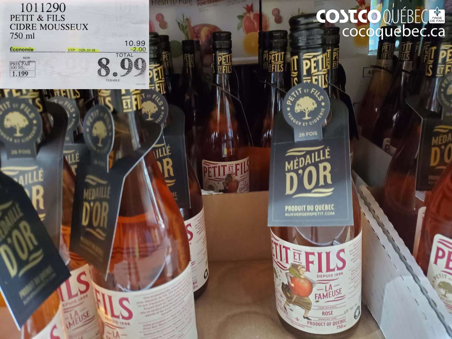 1011290 PETIT & FILS CIDRE MOUSSEUX ($2.00 INSTANT SAVINGS EXPIRES ON 2026-10-18) $8.99