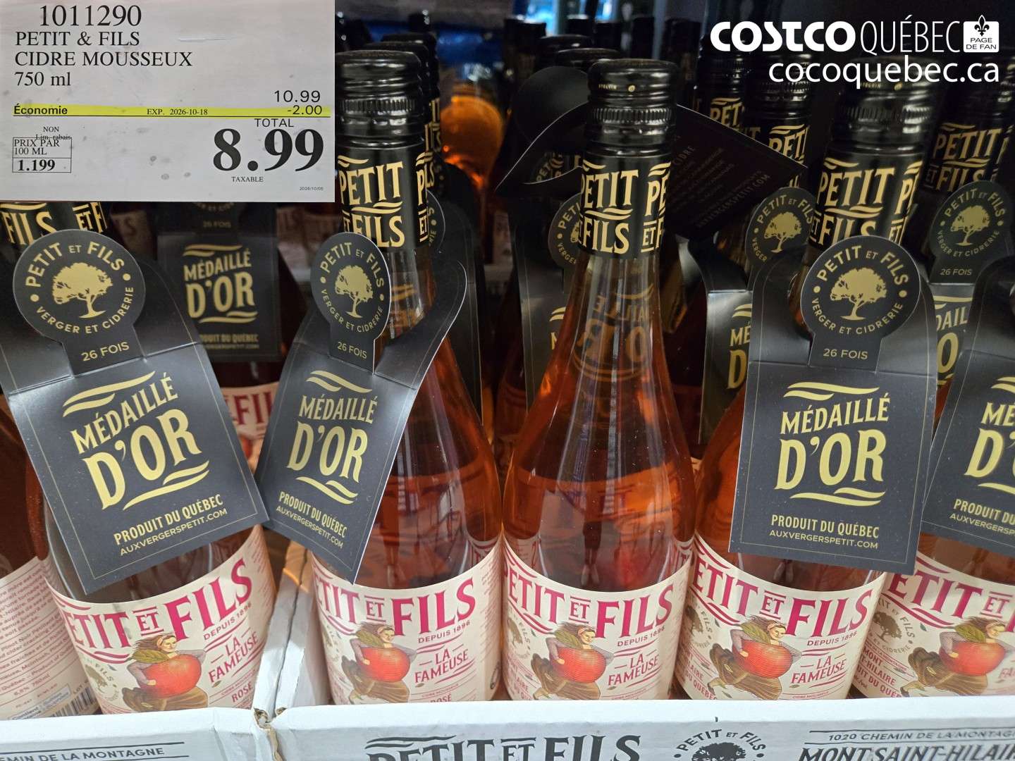 1011290 PETIT & FILS CIDRE MOUSSEUX ($2.00 INSTANT SAVINGS EXPIRES ON 2026-10-18) $8.99