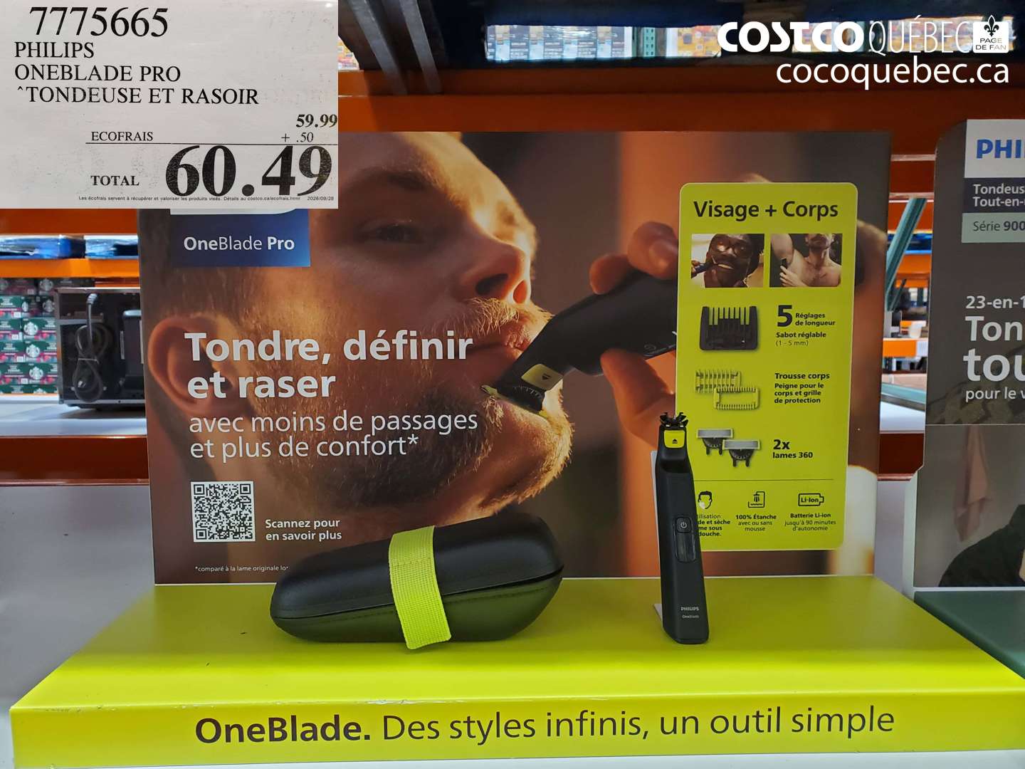 7775665 PHILIPS ONEBLADE PRO $60.49
