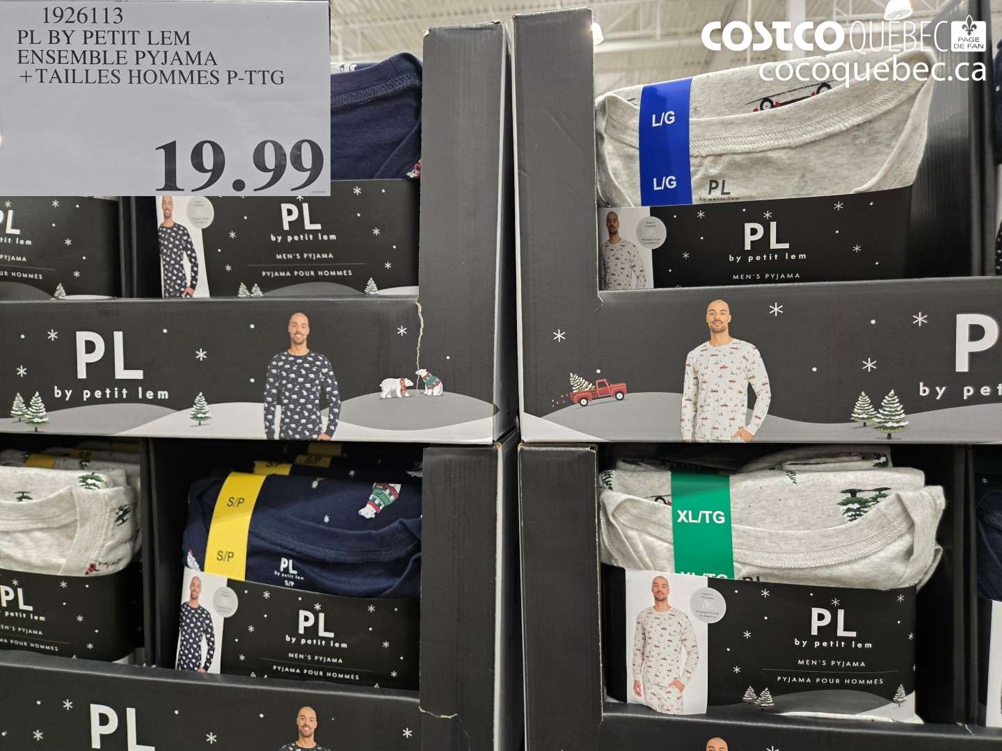 1926113 PL BY PETIT LEM ENSEMBLE PYJAMA +TAILLES HOMMES P-TTG $19.99