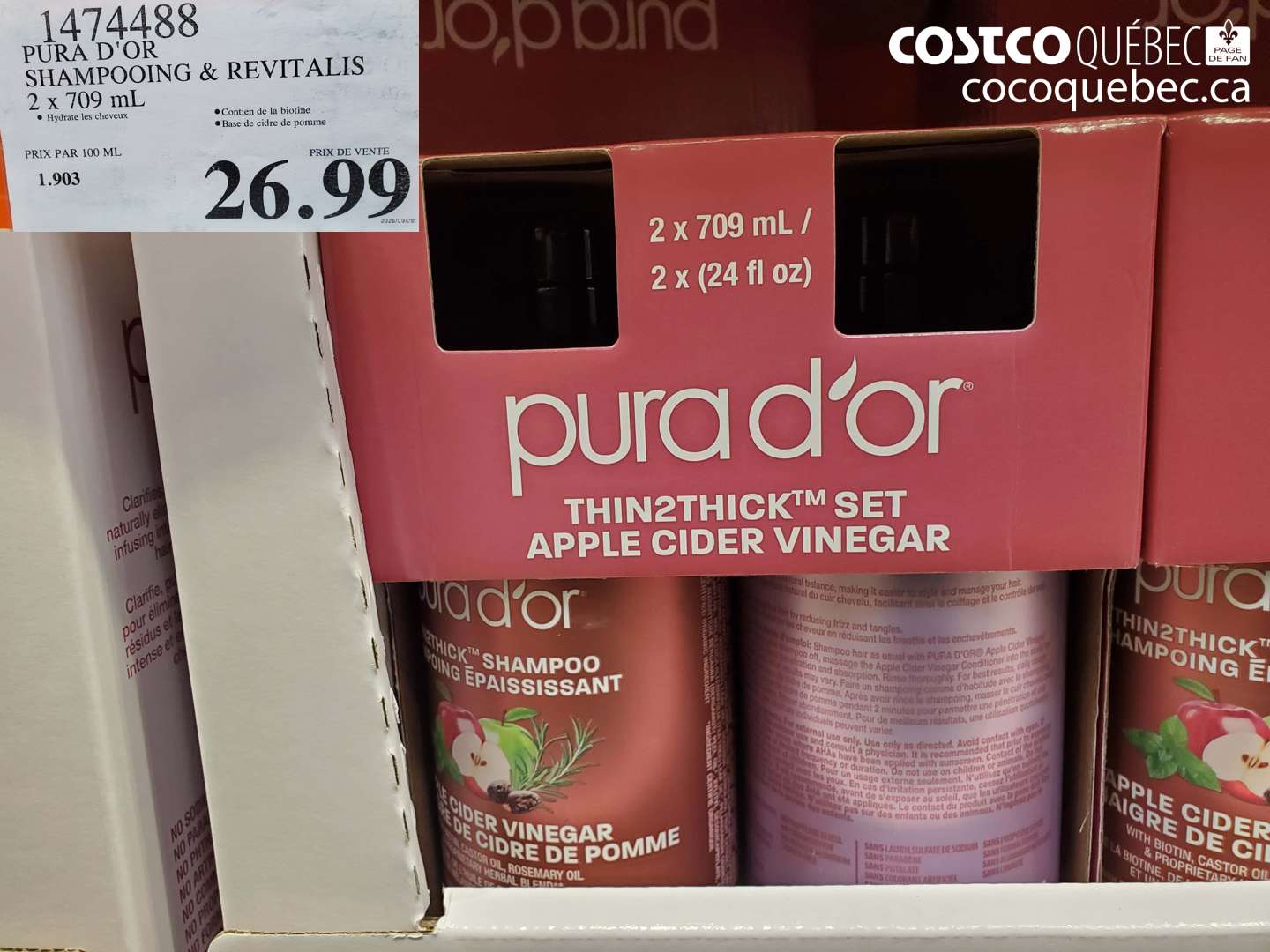 1474488 PURA D'OR SHAMPOOING & REVITALIS $26.99