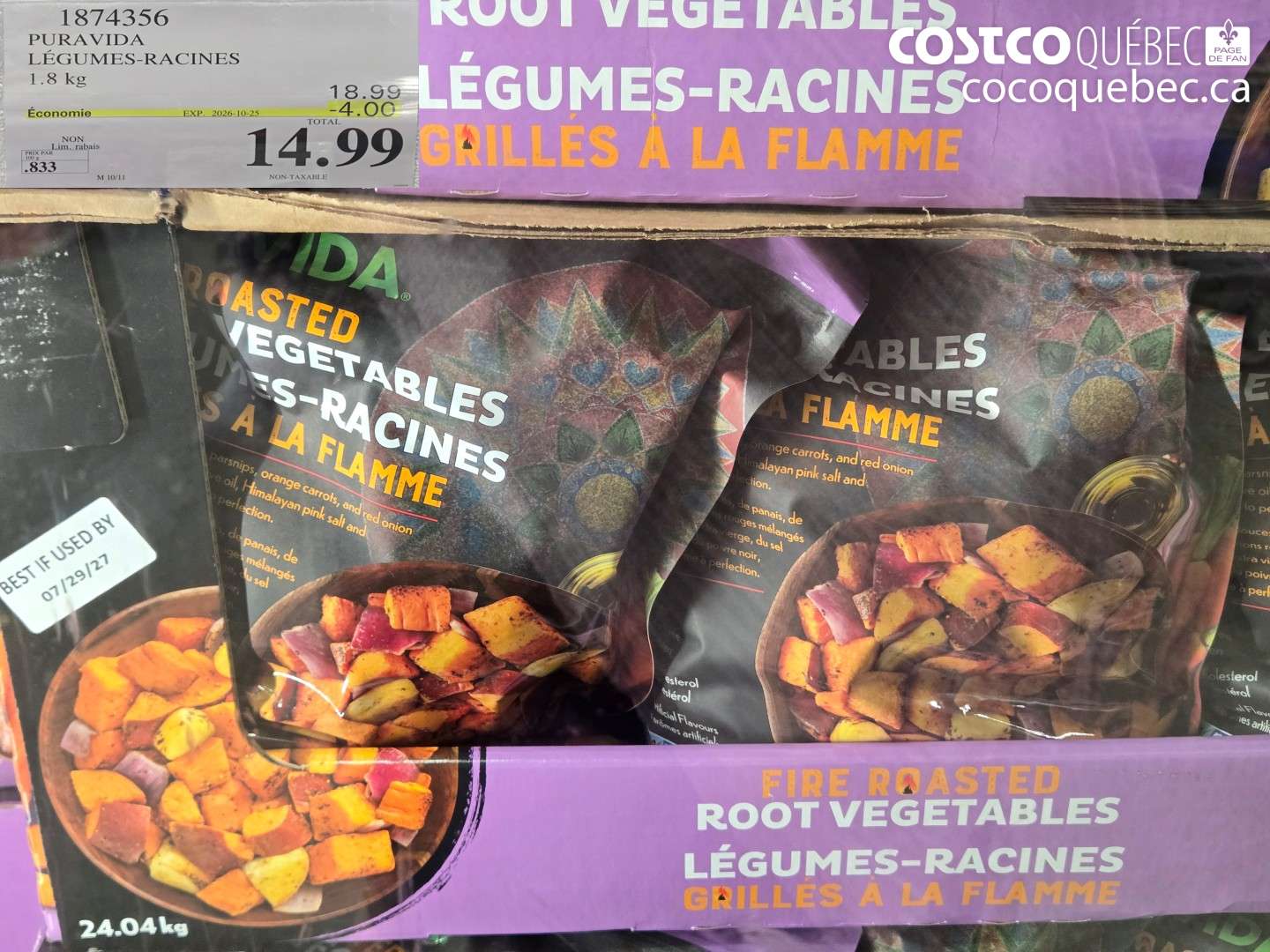 1874356 PURA VIDA LÉGUMES-RACINES ($4.00 INSTANT SAVINGS EXPIRES ON 2026-10-25) $14.99