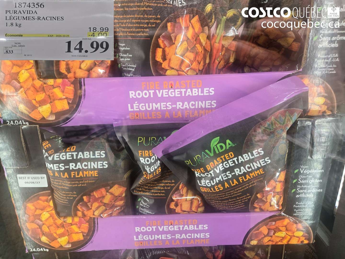 1874356 PURA VIDA LÉGUMES-RACINES ($4.00 INSTANT SAVINGS EXPIRES ON 2026-10-25) $14.99