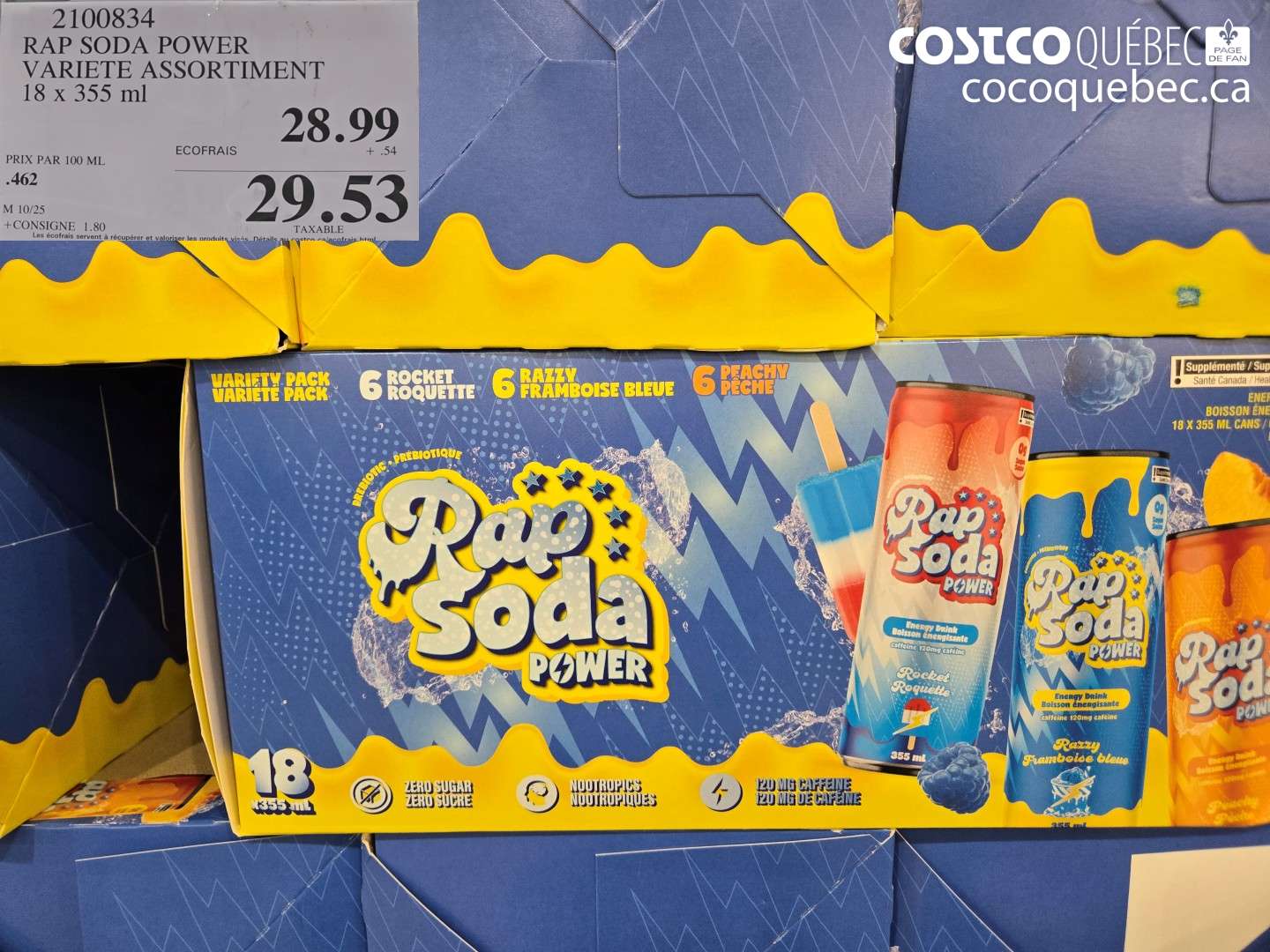 2100834 RAP SODA POWER VARIETE ASSORTIMENT $28.99