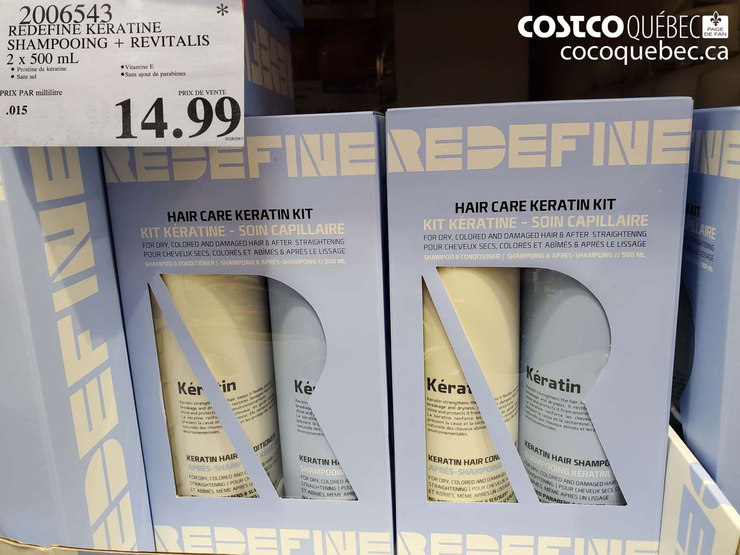2006543 REDEFINE KERATINE SHAMPOOING + REVITALIS $14.99