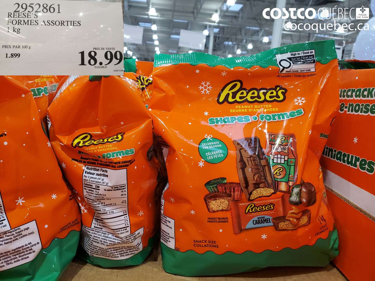 2952861 REESE'S FORMES ASSORTIES $18.99