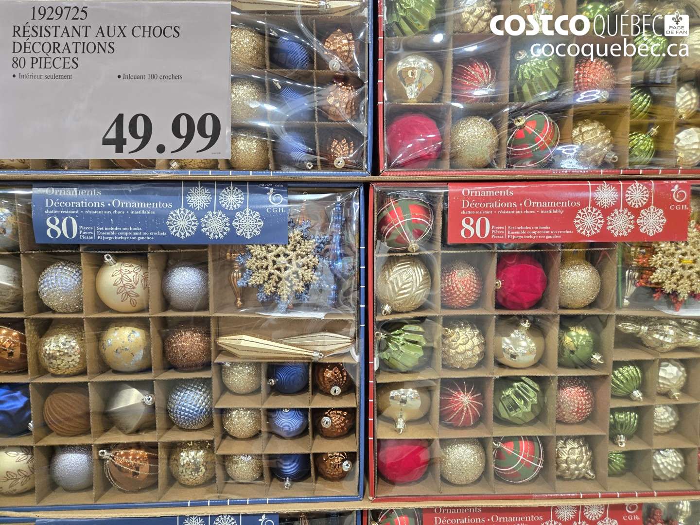 1929725 RÉSISTANT AUX CHOCS DÉCORATIONS 80 PIÈCES $49.99