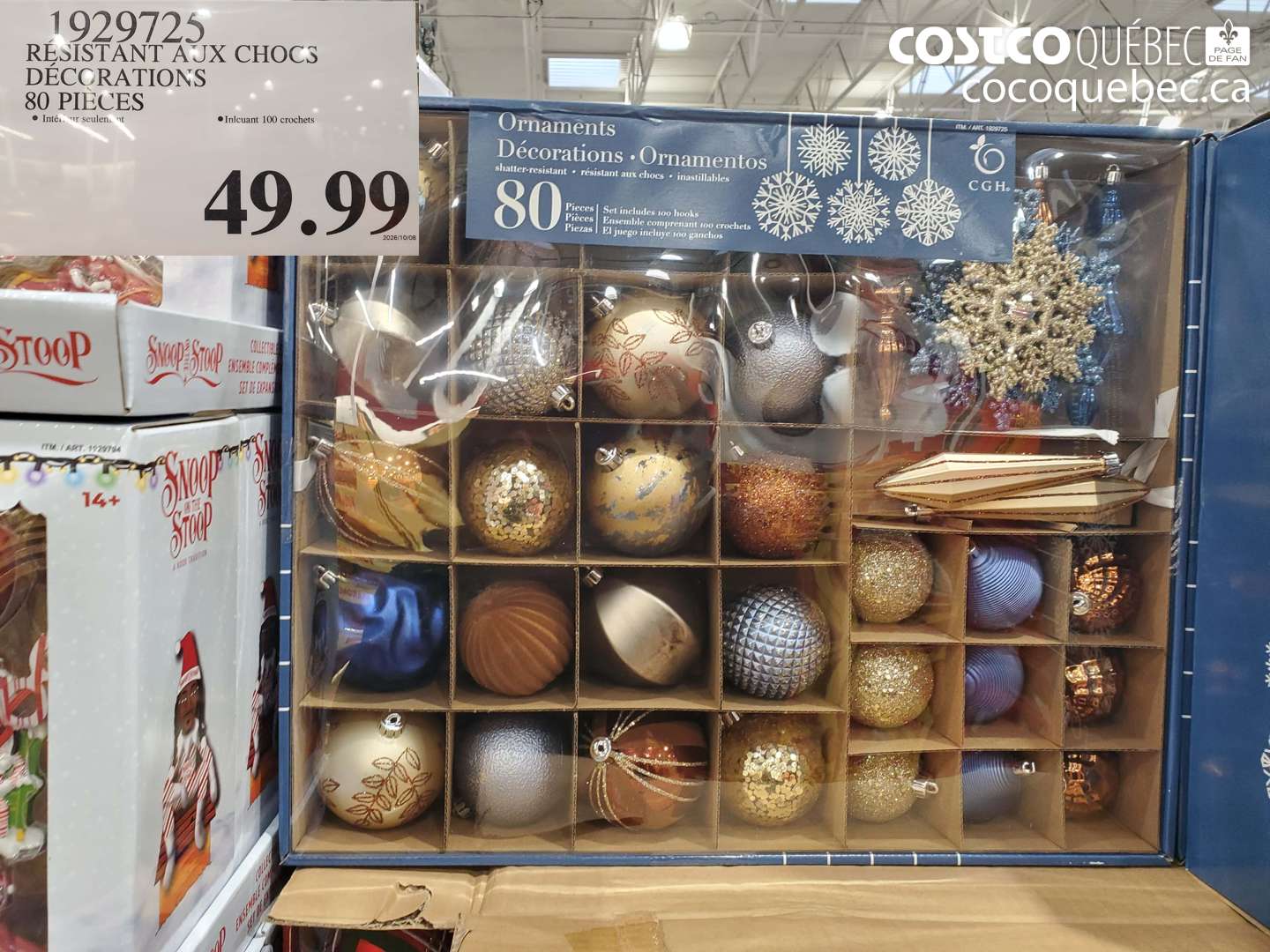 1929725 RÉSISTANT AUX CHOCS DÉCORATIONS 80 PIECES $49.99