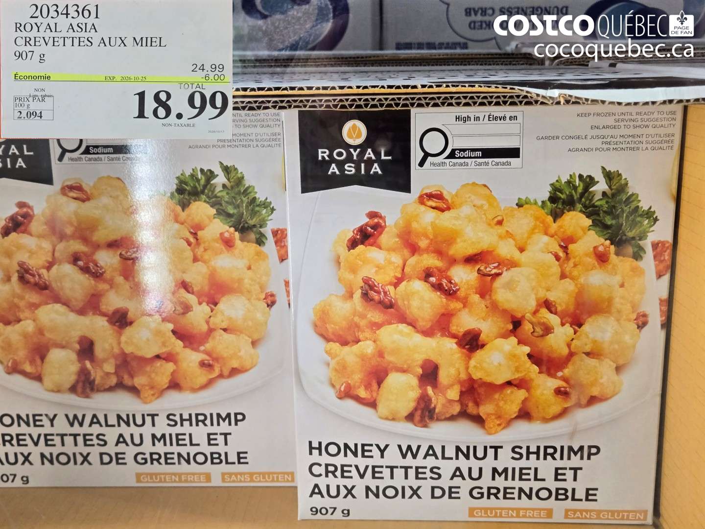 2034361 ROYAL ASIA CREVETTES AUX MIEL ($6.00 INSTANT SAVINGS EXPIRES ON 2026-10-25) $18.99