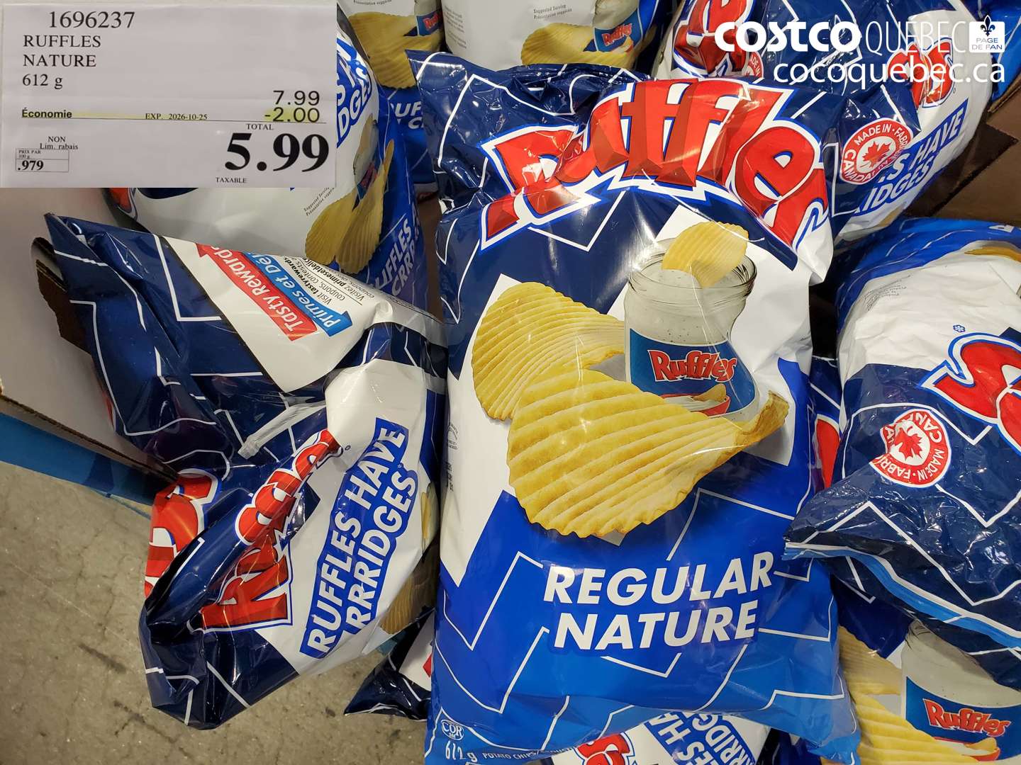 1696237 RUFFLES NATURE ($2.00 INSTANT SAVINGS EXPIRES ON 2026-10-25) $5.99