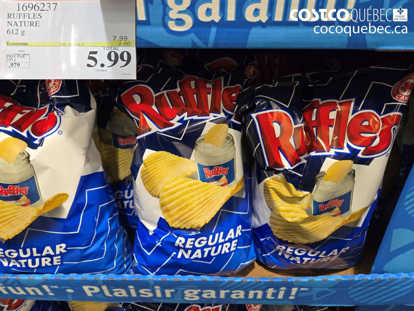 1696237 RUFFLES NATURE ($2.00 INSTANT SAVINGS EXPIRES ON 2026-10-25) $5.99