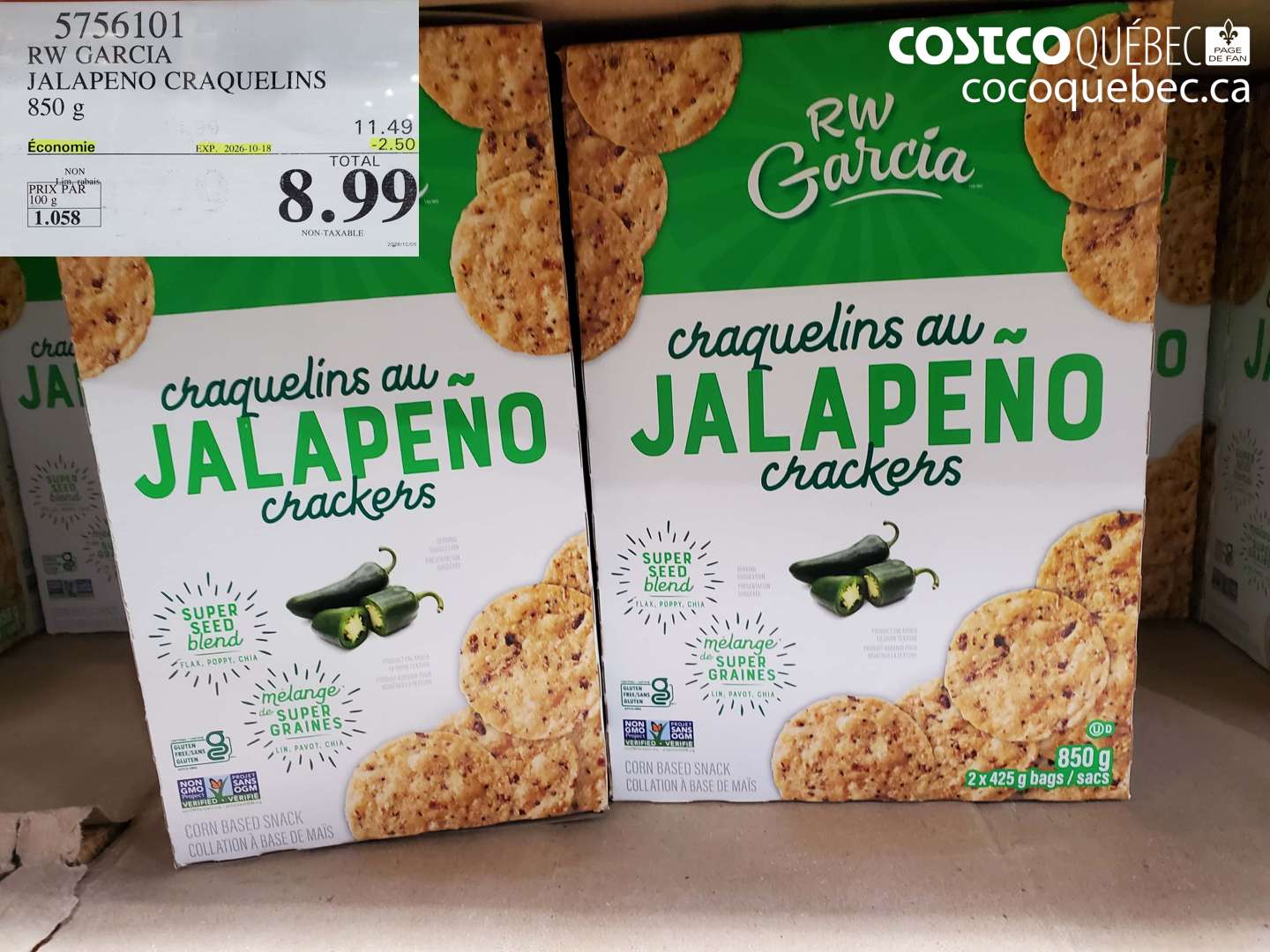 5756101 RW GARCIA JALAPENO CRAQUELINS ($2.50 INSTANT SAVINGS EXPIRES ON 2026-10-18) $8.99