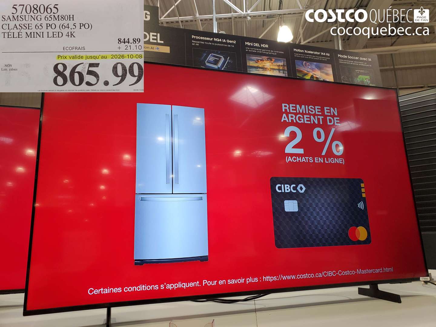 5708065 SAMSUNG 65M80H (EXPIRES ON 2026-10-08) $865.99