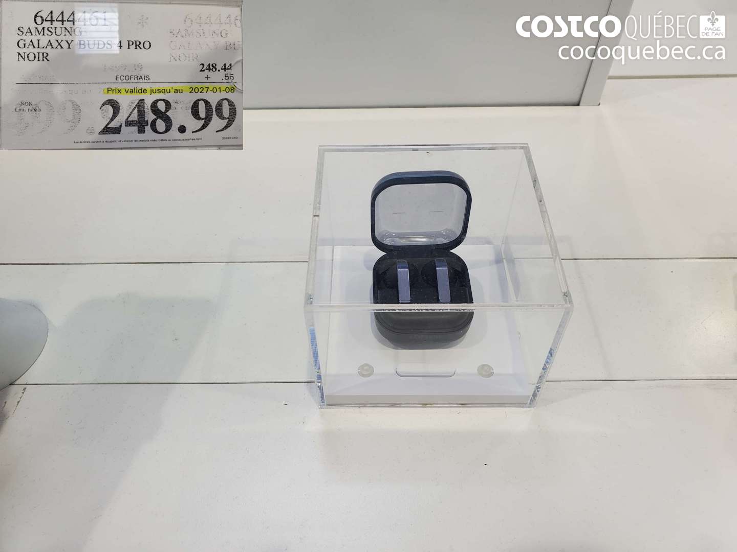6444461 SAMSUNG GALAXY BUDS 4 PRO NOIR (EXPIRES ON 2027-01-08) $248.99