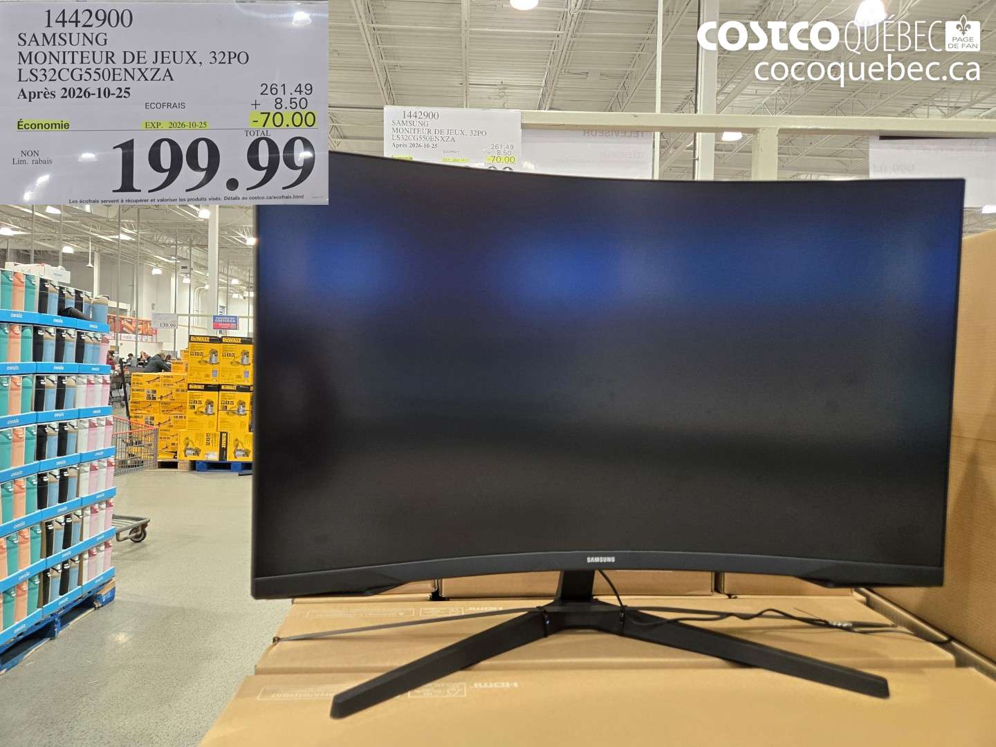 1442900 SAMSUNG MONITEUR DE JEUX, 32PO LS32CG550ENXZA ($70.00 INSTANT SAVINGS EXPIRES ON 2026-10-25) $199.99
