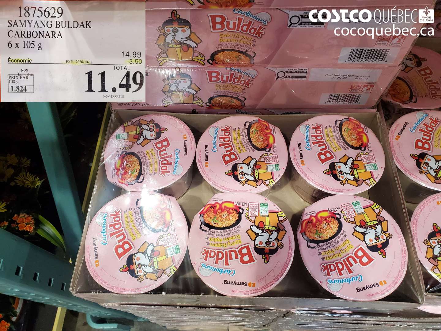 1875629 SAMYANG BULDAK CARBONARA ($3.50 INSTANT SAVINGS EXPIRES ON 2026-10-11) $11.49