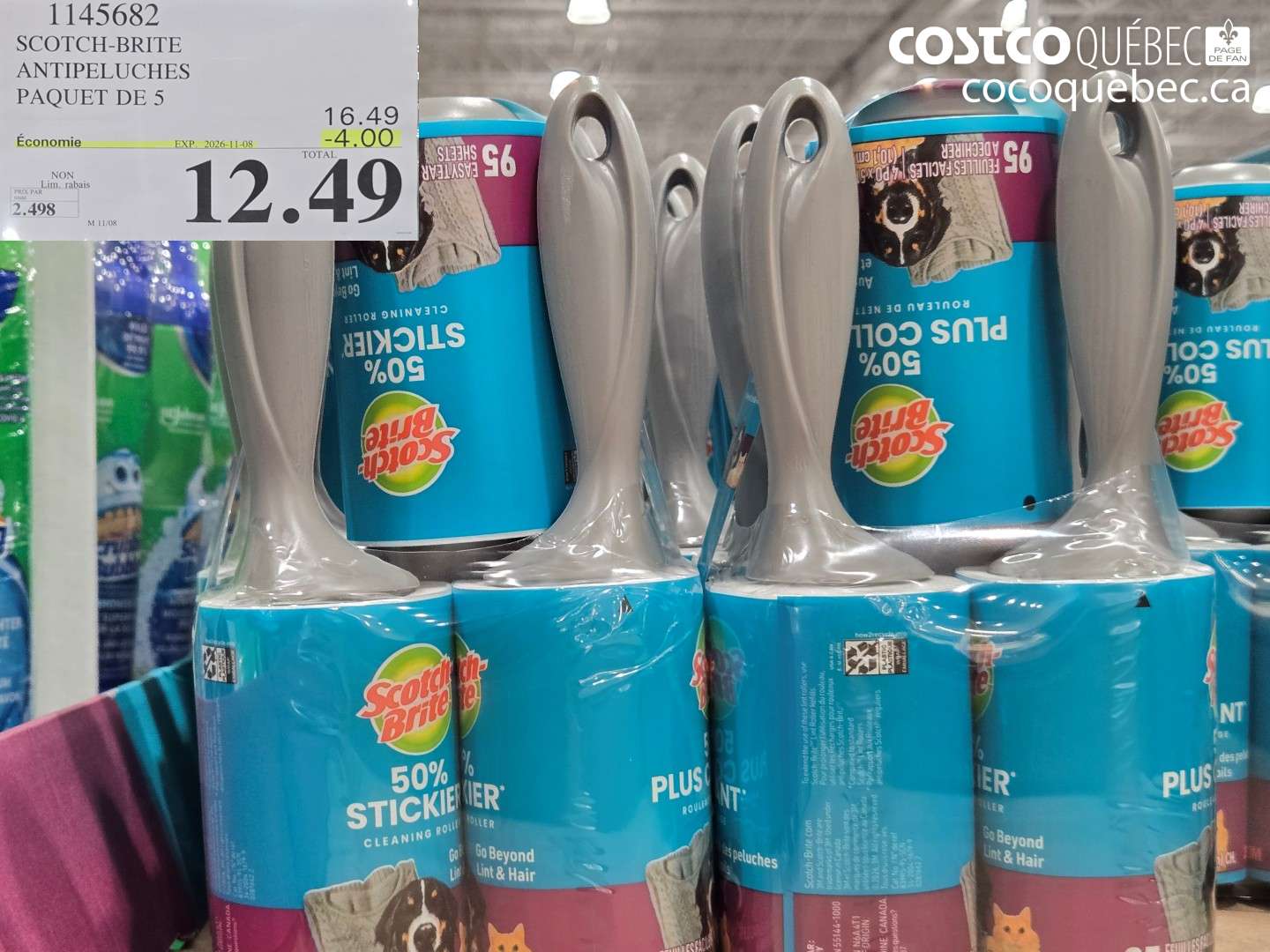 1145682 SCOTCH-BRITE ANTIPELUCHES PAQUET DE 5 ($4.00 INSTANT SAVINGS EXPIRES ON 2026-11-08) $12.49