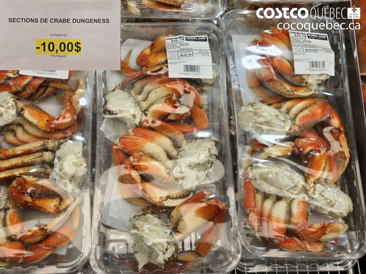 0027457 SECTIONS DE CRABE DUNGENESS ($10.00 INSTANT SAVINGS)