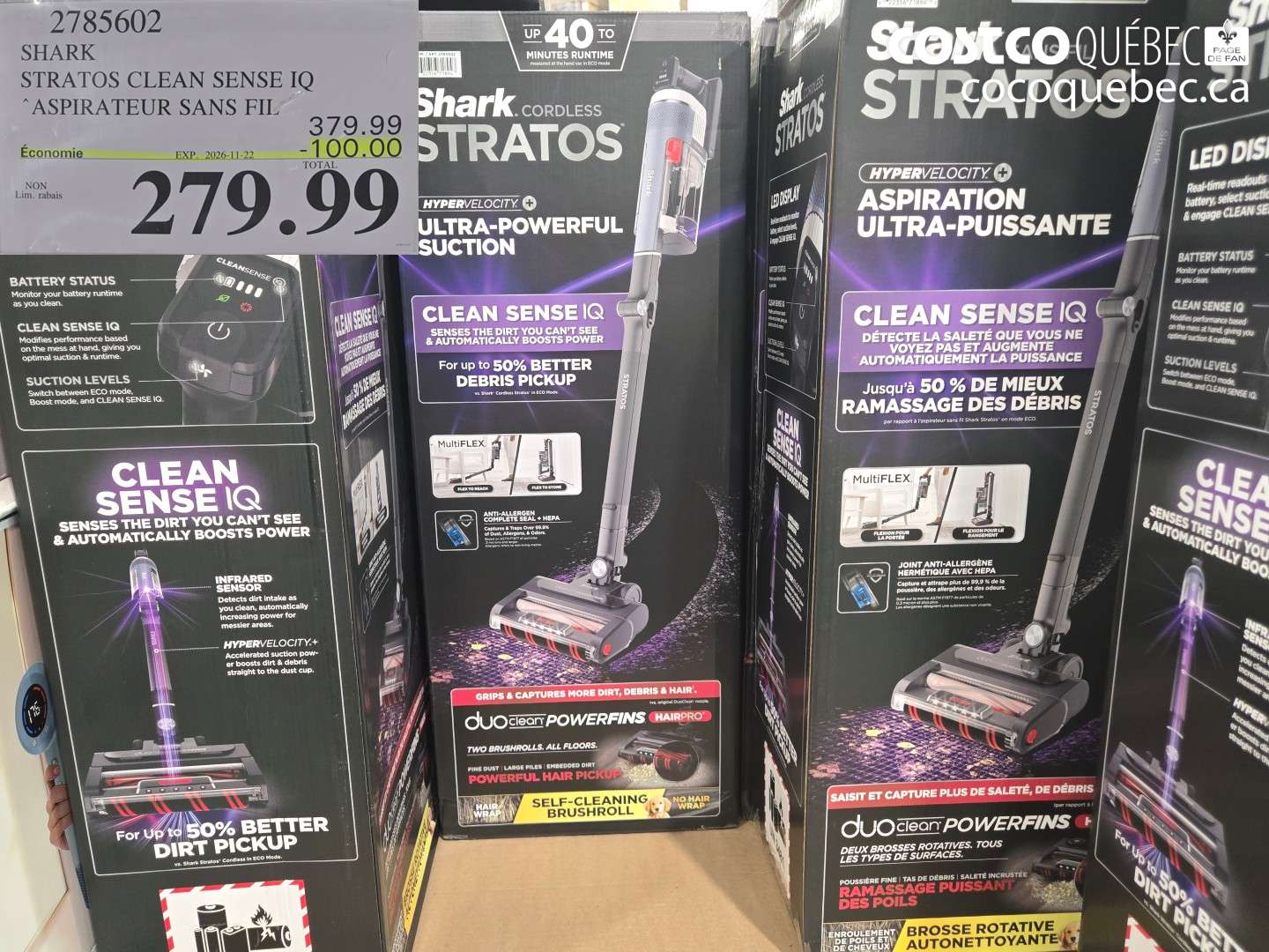 2785602 SHARK STRATOS CLEAN SENSE IQ ($100.00 INSTANT SAVINGS EXPIRES ON 2026-11-22) $279.99