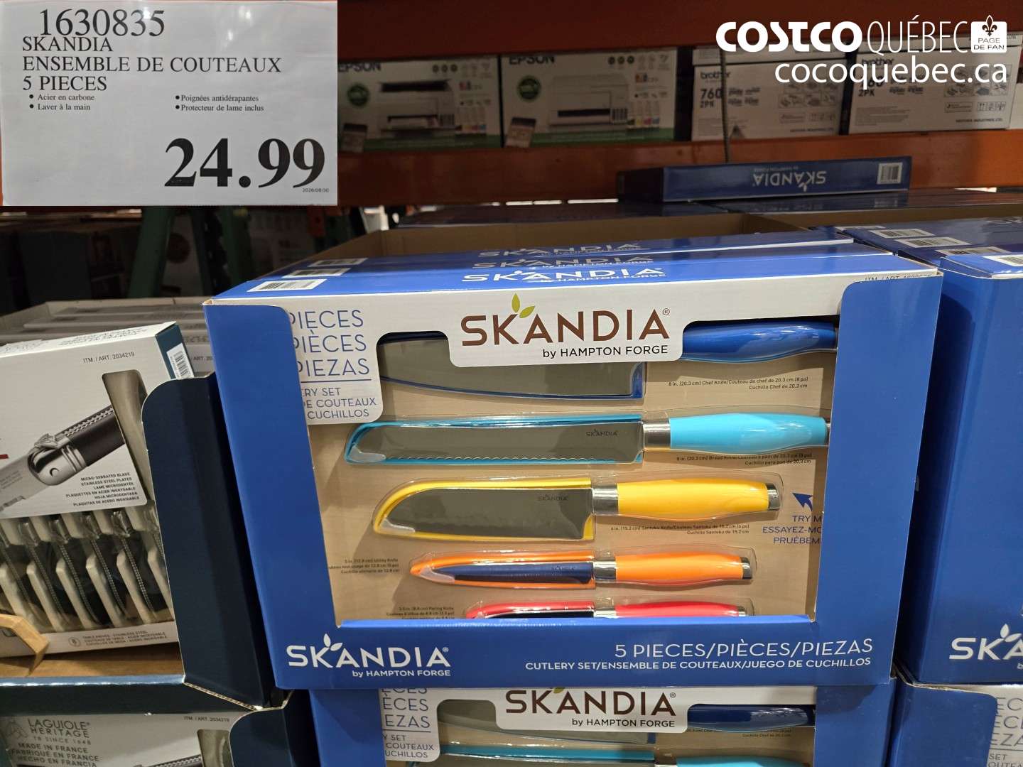 1630835 SKANDIA ENSEMBLE DE COUTEAUX 5 PIECES $24.99