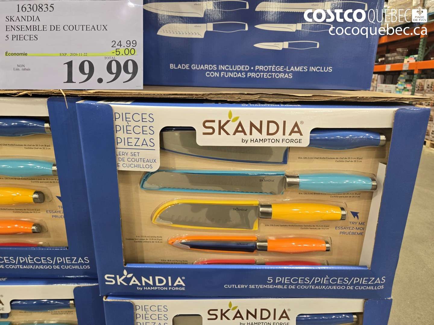 1630835 SKANDIA ENSEMBLE DE COUTEAUX 5 PIECES ($5.00 INSTANT SAVINGS EXPIRES ON 2026-11-22) $19.99