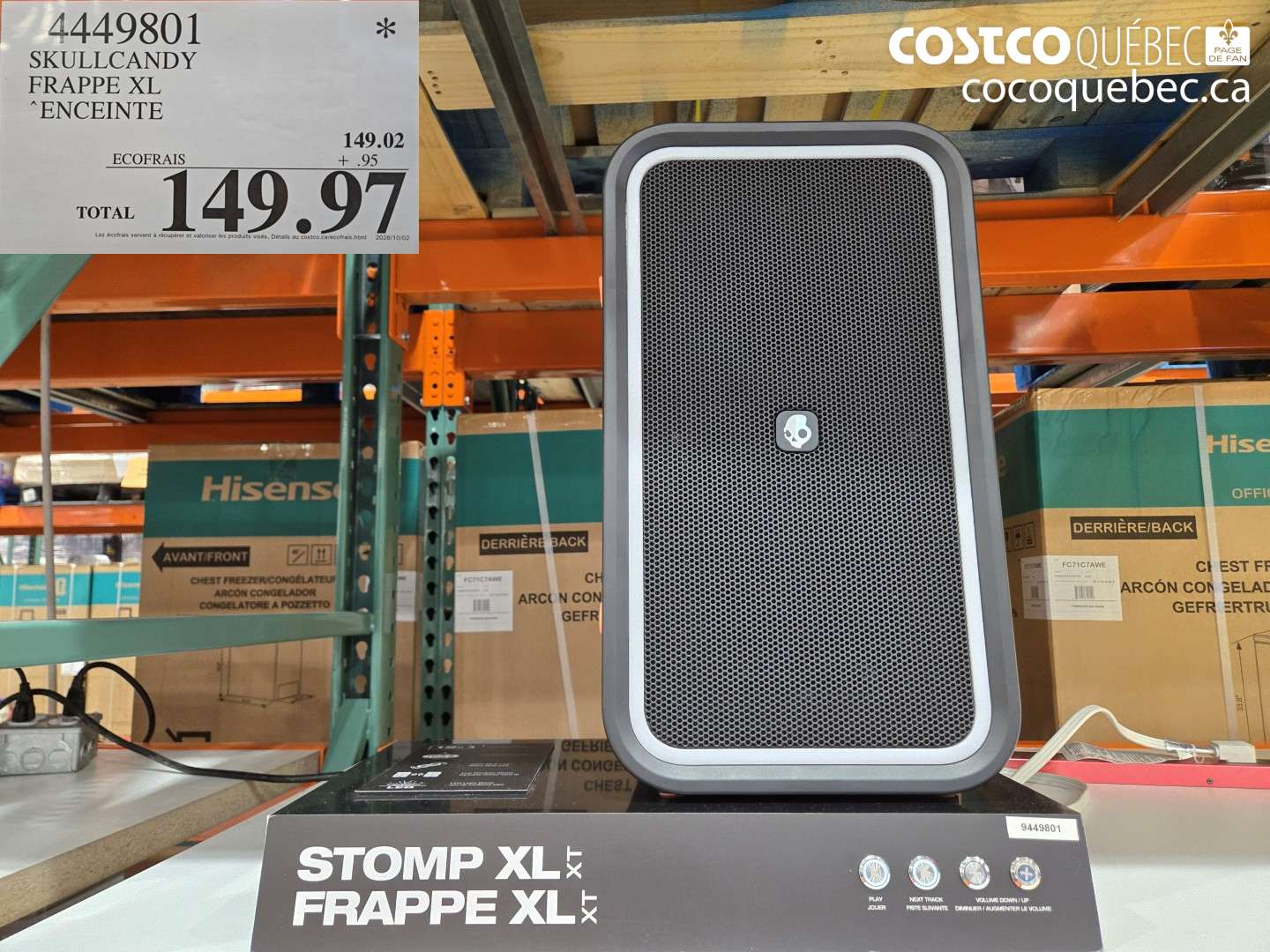 4449801 SKULLCANDY FRAPPE XL ENCEINTE $149.97