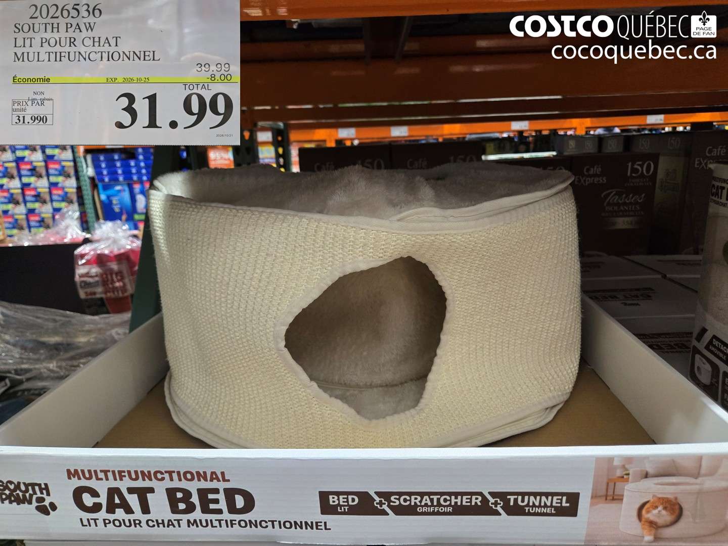 2026536 SOUTH PAW LIT POUR CHAT MULTIFONCTIONNEL ($8.00 INSTANT SAVINGS EXPIRES ON 2026-10-25) $31.99
