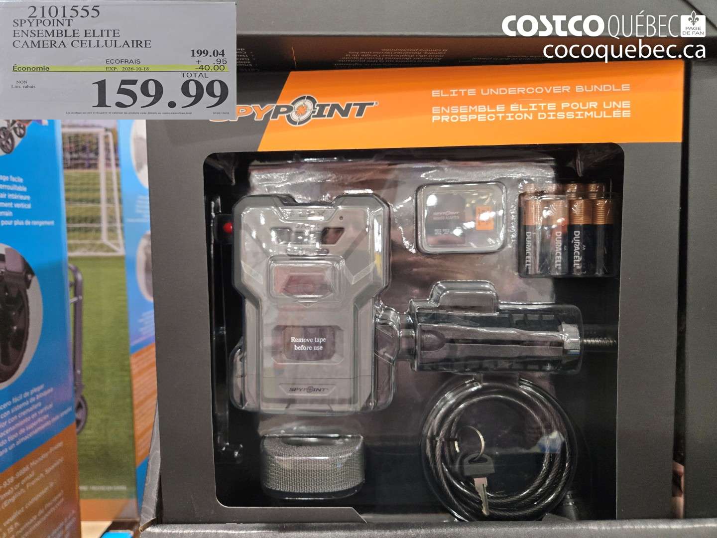 2101555 SPYPOINT ENSEMBLE ELITE CAMERA CELLULAIRE ($40.00 INSTANT SAVINGS EXPIRES ON 2026-10-18) $159.99