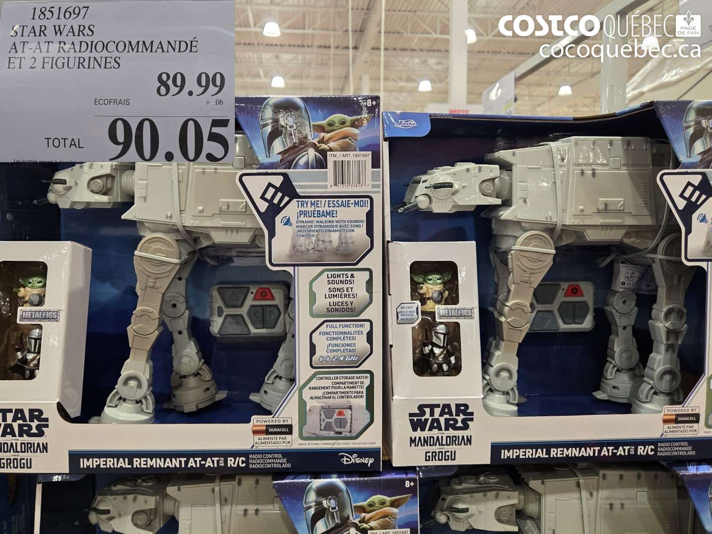 1851697 STAR WARS AT-AT RADIOCOMMANDÉ ET 2 FIGURINES $90.05