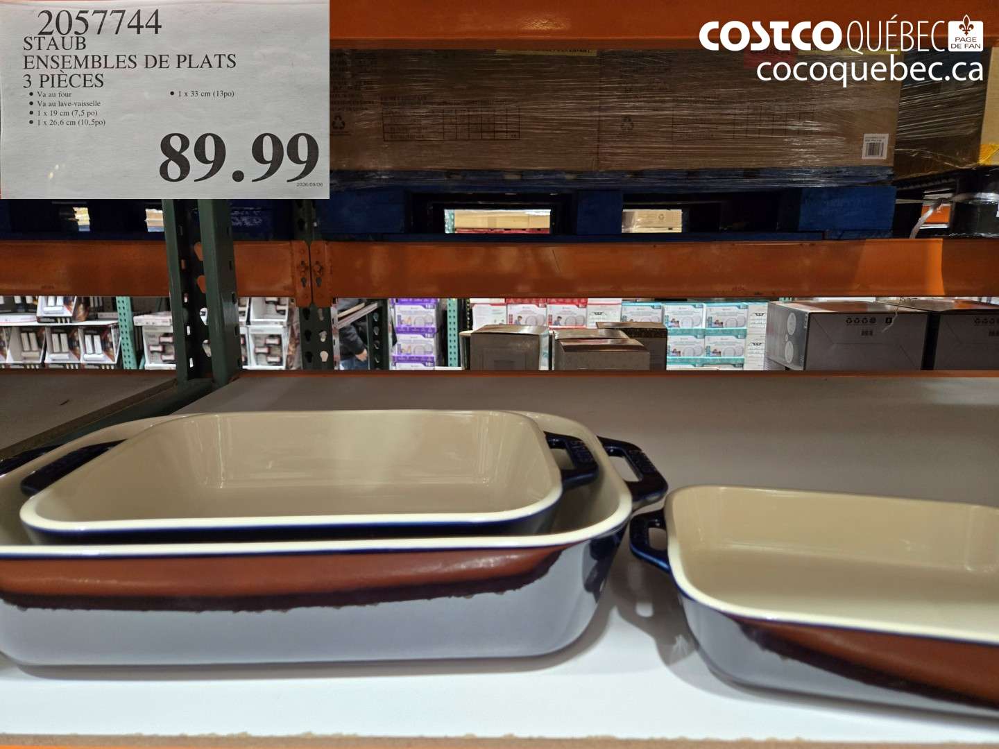 2057744 STAUB ENSEMBLES DE PLATS 3 PIÈCES $89.99