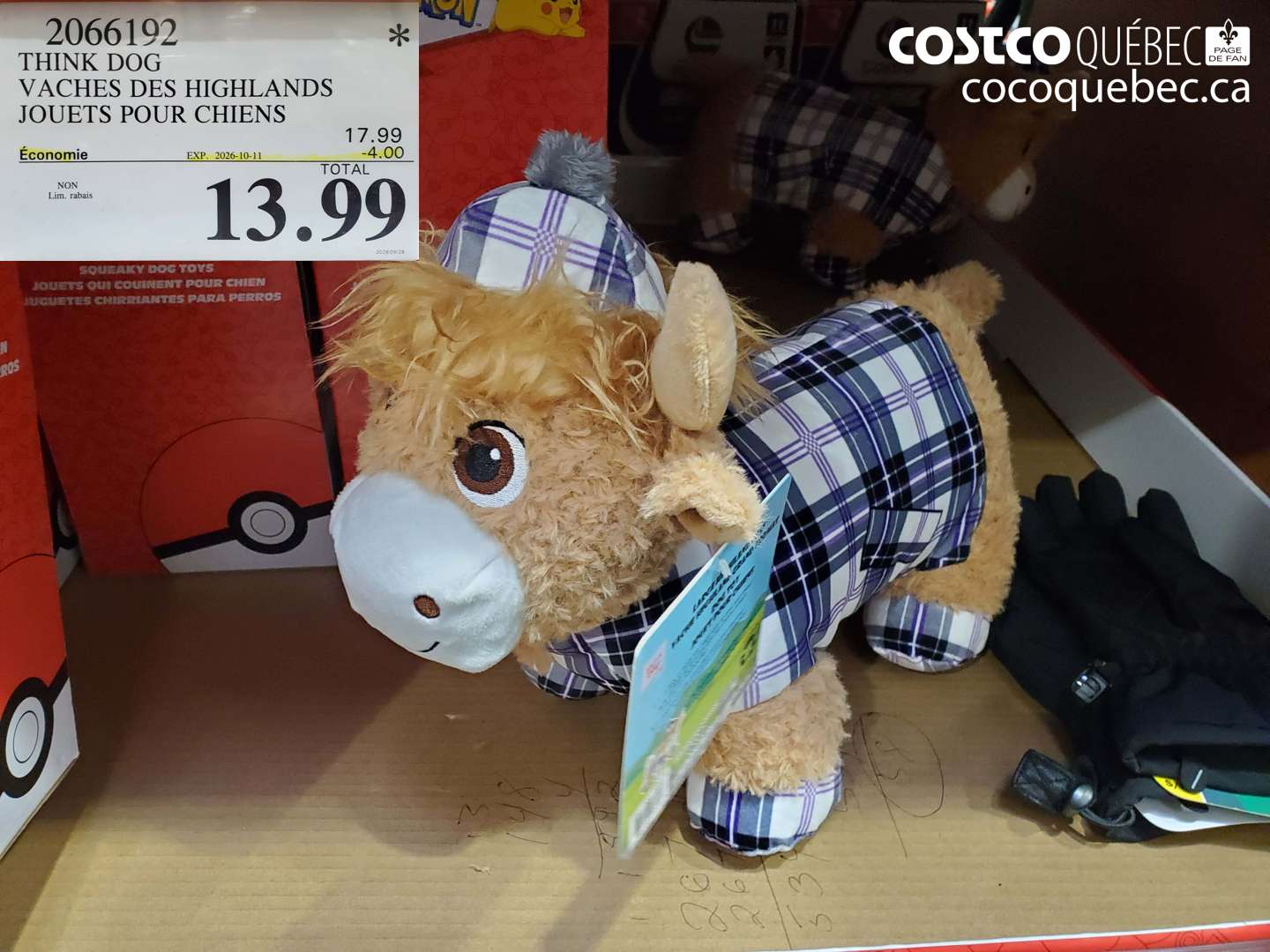 2066192 THINK DOG VACHES DES HIGHLANDS JOUETS POUR CHIENS ($4.00 INSTANT SAVINGS EXPIRES ON 2026-10-11) $13.99