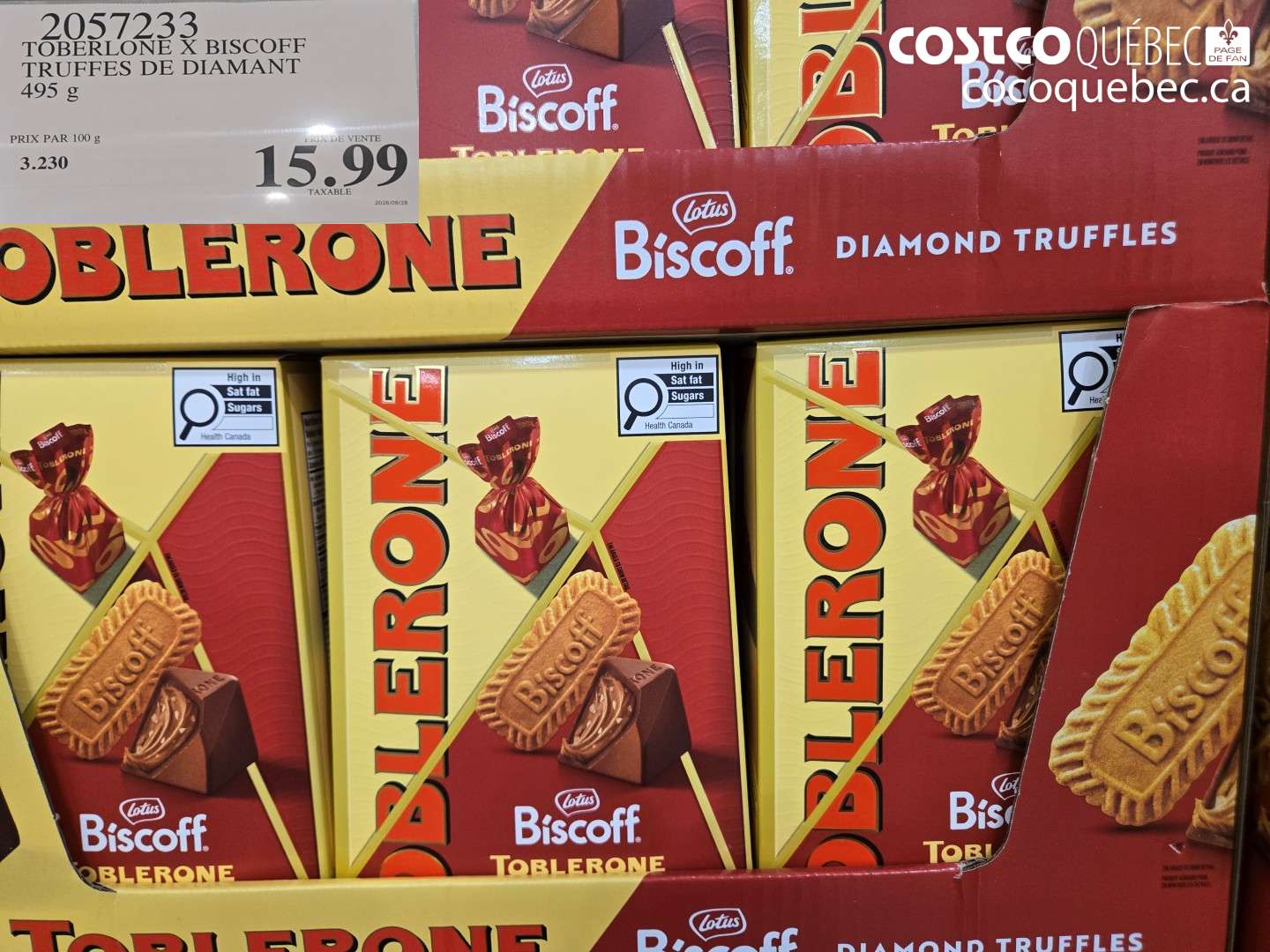 2057233 TOBERLONE X BISCOFF TRUFFES DE DIAMANT $15.99