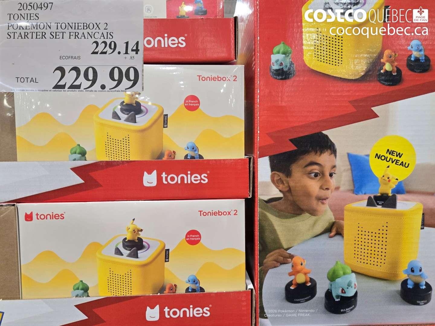 2050497 TONIES POKEMON TONIEBOX 2 STARTER SET FRANCAIS $229.99