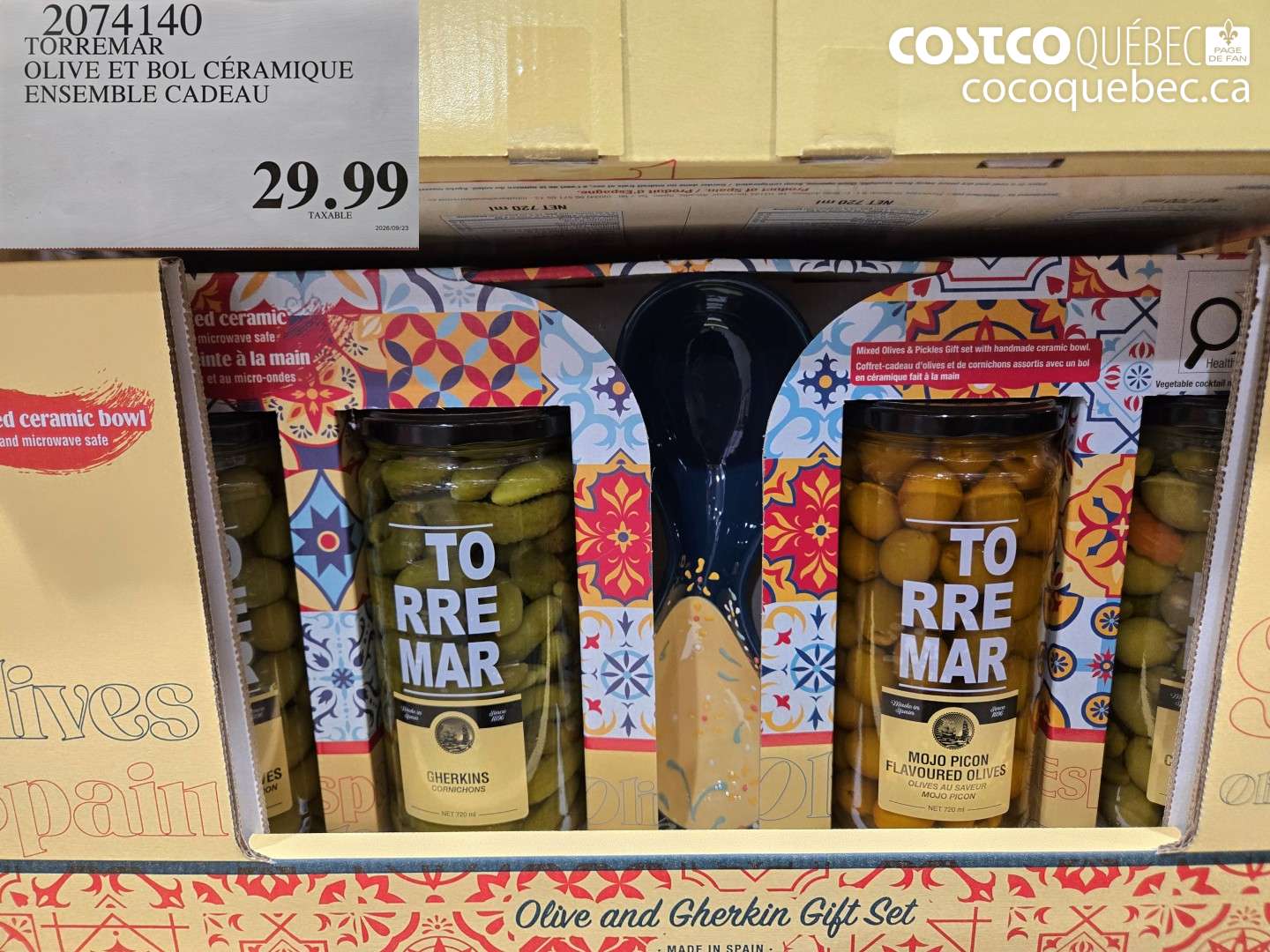 2074140 TORREMAR OLIVE ET BOL CÉRAMIQUE ENSEMBLE CADEAU $29.99