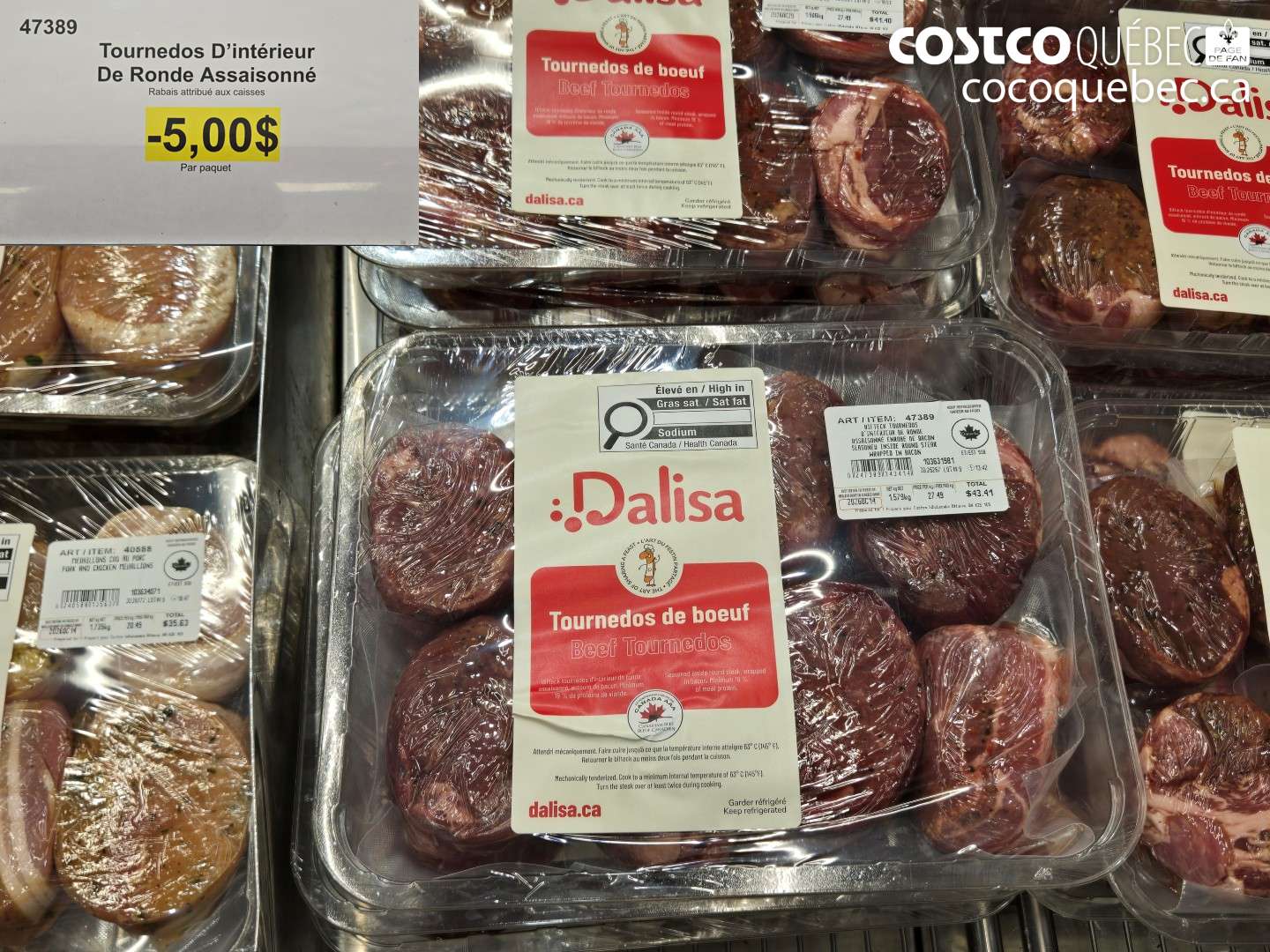47389 TOURNEDOS D’INTÉRIEUR DE RONDE ASSAISONNÉ ($5.00 INSTANT SAVINGS)