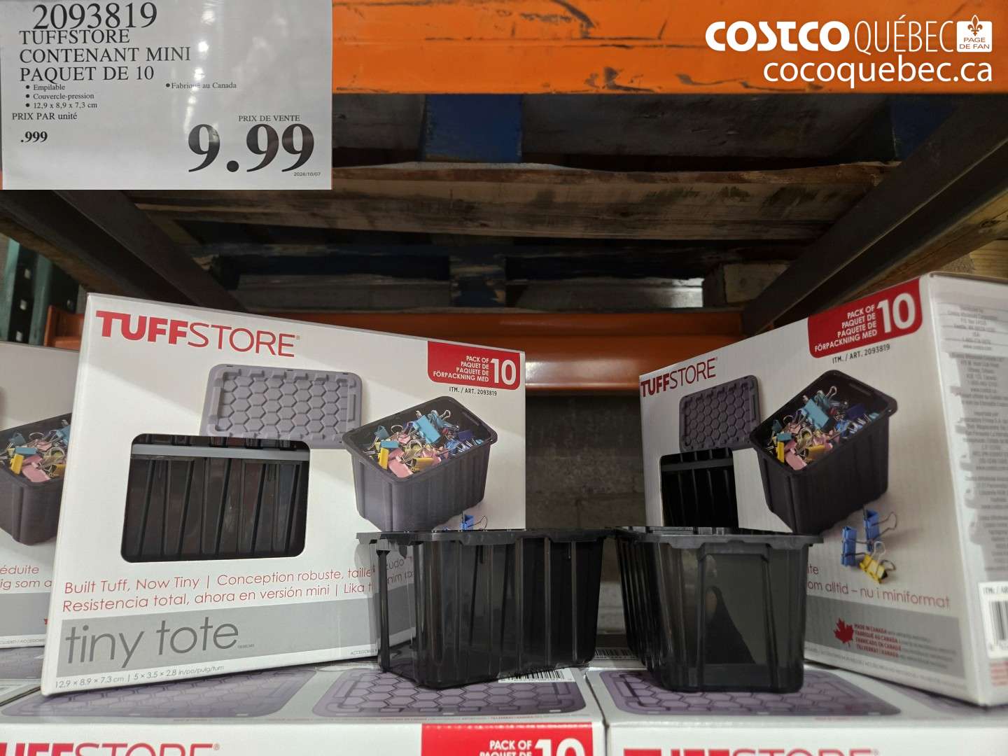 2093819 TUFFSTORE CONTENANT MINI PAQUET DE 10 $9.99