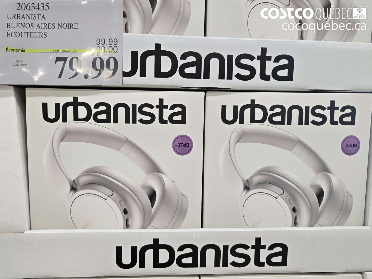 2063435 URBANISTA BUENOS AIRES NOIRE ÉCOUTEURS ($20.00 INSTANT SAVINGS EXPIRES ON 2026-11-22) $79.99