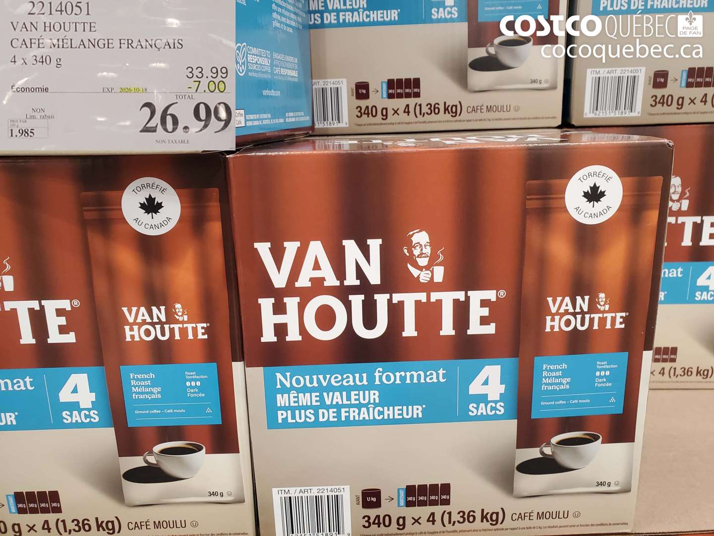 2214051 VAN HOUTTE CAFÉ MÉLANGE FRANÇAIS ($7.00 INSTANT SAVINGS EXPIRES ON 2026-10-18) $26.99