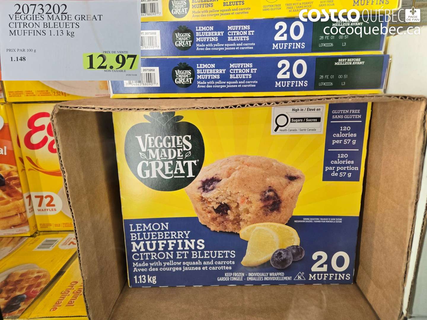 2073202 VEGGIES MADE GREAT CITRON BLEUETS MUFFINS 1.13 KG $12.97