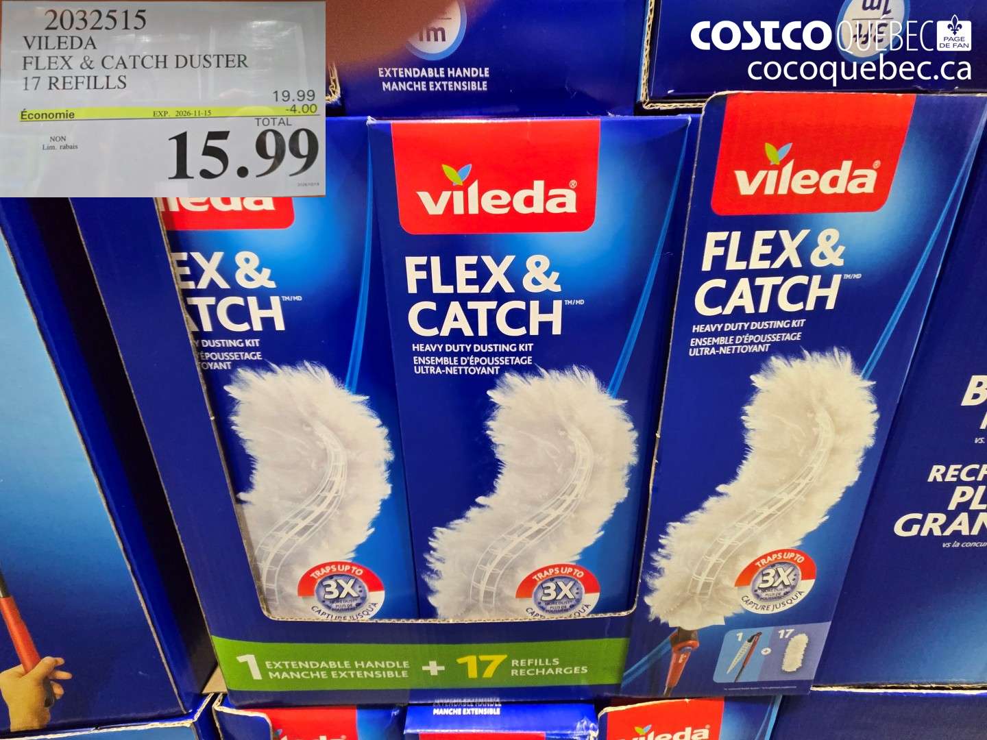 2032515 VILEDA FLEX & CATCH DUSTER 17 REFILLS ($4.00 INSTANT SAVINGS EXPIRES ON 2026-11-15) $15.99