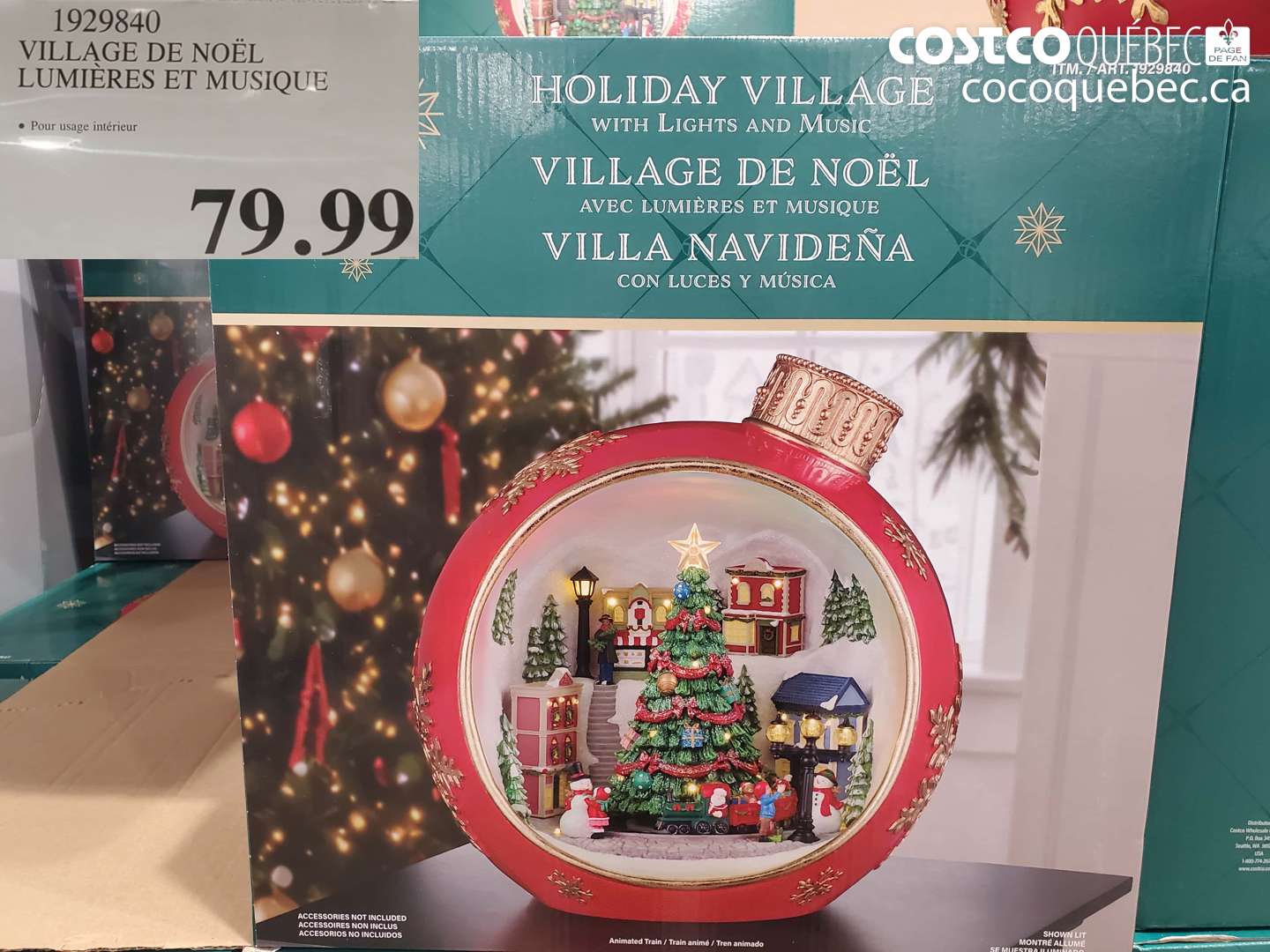 1929840 VILLAGE DE NOËL LUMIÈRES ET MUSIQUE $79.99